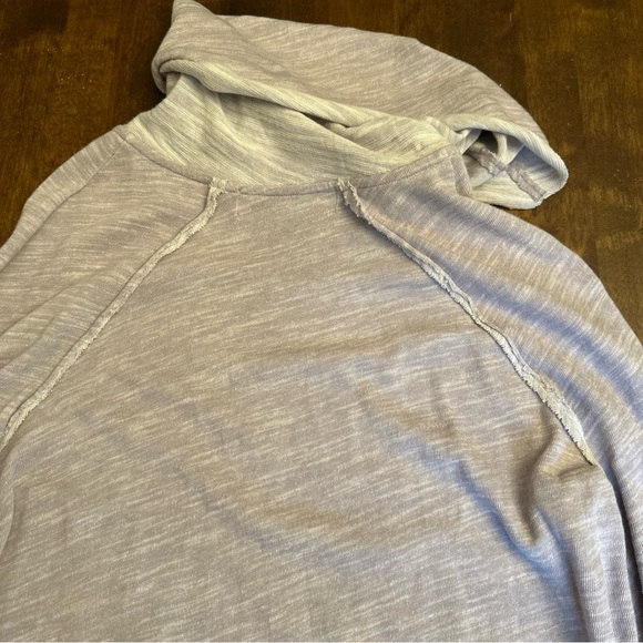 Free People FP Beach One Size Top Cocoon Cowl Neck Pullover Beige Raw Edge 💜 - Picture 7 of 7